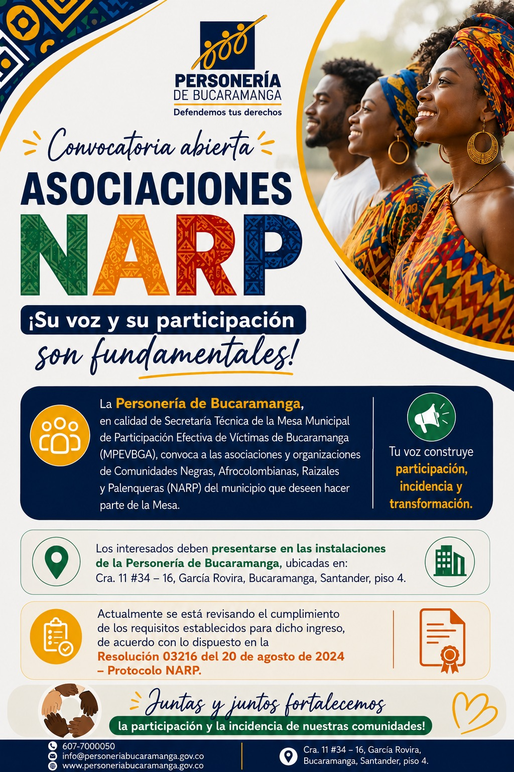 Aviso convocatoria a Asociaciones NARP el 20 de agosto